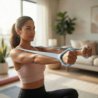 2-PC Resistance Stretch Band with Ergonomic Handles for Upper Body Strength Training
