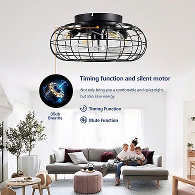 ELEMENT ACE Low Profile Bladeless Ceiling Fan with Lights Kit and Remote Control