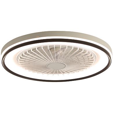 ELEMENT ACE 19 Inch RGB Dimmable LED Enclosed Ceiling Fan with Light Flush Mount
