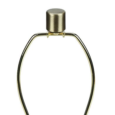 ELEMENT ACE Modern Table Lamp with Black Resin Base and Beige Linen Shade