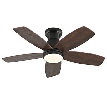 ELEMENT ACE Low-Profile Ceiling Fan with Light and Remote Control for Indoor Outdoor Use