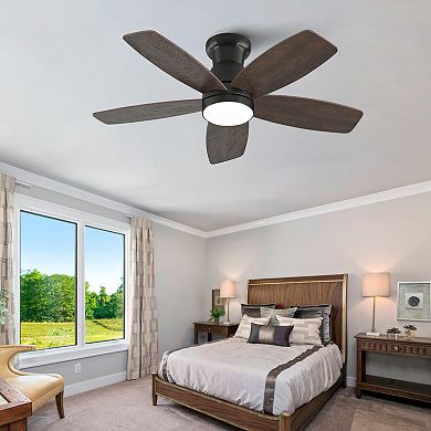 ELEMENT ACE Low-Profile Ceiling Fan with Light and Remote Control for Indoor Outdoor Use