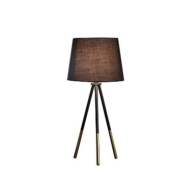 ELEMENT ACE 20 Inch Tripod Leg Metal Table Lamp with Semi-Drum Shade