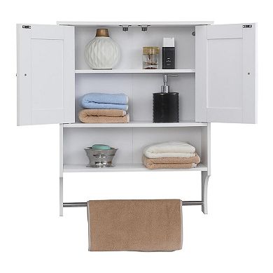 ELEMENT ACE Farmhouse Over The Toilet Storage Cabinet with Adjustable Shelves