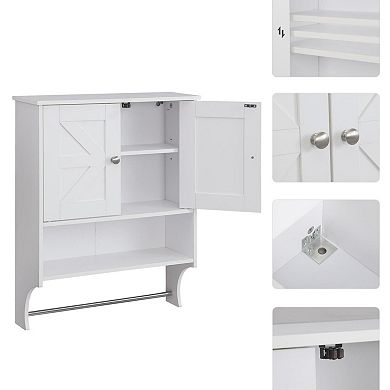 ELEMENT ACE Farmhouse Over The Toilet Storage Cabinet with Adjustable Shelves