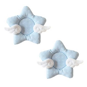 2 pc Star Shaped Fabric Cup Coaster with Soft Padded Design and Decorative Wing Detail