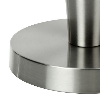 ELEMENT ACE Contemporary Table Lamps Set of Two with USB Port and Grey Shade