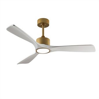 ELEMENT ACE 52 Inch Solid Wood Ceiling Fan with Dimmable LED Light and Remote Control