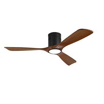 ELEMENT ACE 52 Inch Solid Wood Ceiling Fan with Dimmable LED Light and Remote Control