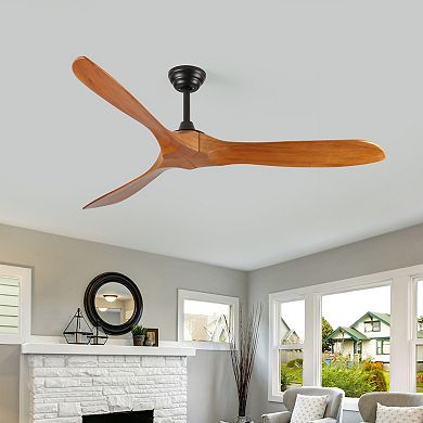 ELEMENT ACE 60-Inch Indoor Farmhouse Wood Ceiling Fan with Remote Control