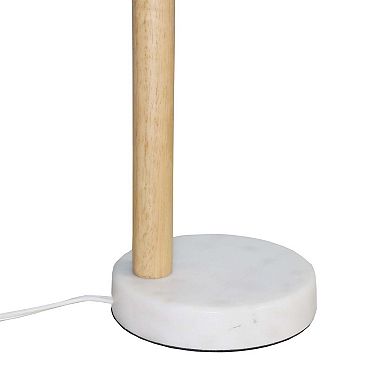 ELEMENT ACE Nordic Modern Marble Base Table Lamp with Globe Shade for Home Office