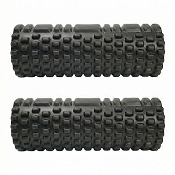 2 pc Textured Foam Roller for Deep Tissue Muscle Recovery and Mobility