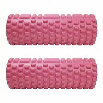 2 pc Textured Foam Roller for Deep Tissue Muscle Recovery and Mobility