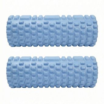 2 pc Textured Foam Roller for Deep Tissue Muscle Recovery and Mobility