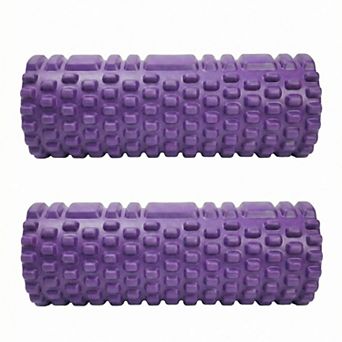 2 pc Textured Foam Roller for Deep Tissue Muscle Recovery and Mobility