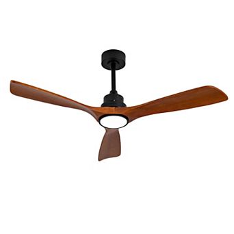 ELEMENT ACE 52 Inch Solid Wood Ceiling Fan with Remote Control and Integrated LED Light