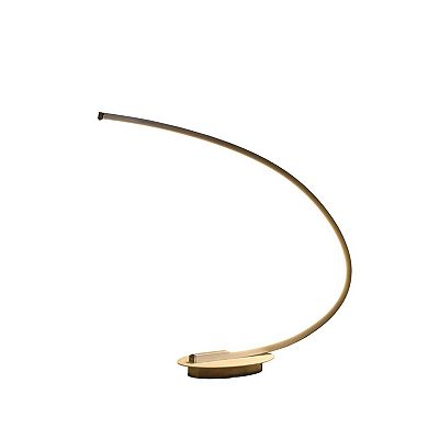 ELEMENT ACE Brushed Nickel LED Arc Tube Table Lamp with Integrated Lighting