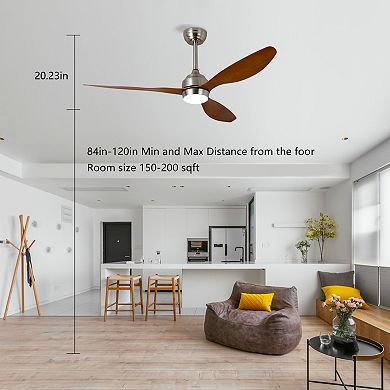 ELEMENT ACE 52-Inch Ceiling Fan with Integrated Light and Remote Control