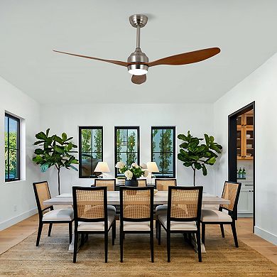 ELEMENT ACE 52-Inch Ceiling Fan with Integrated Light and Remote Control