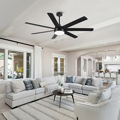 ELEMENT ACE 72 Inch Farmhouse Ceiling Fan with Plywood Blades for Dining Room