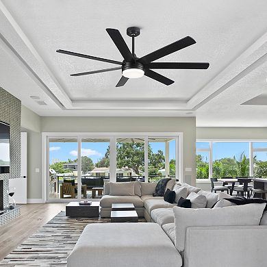 ELEMENT ACE 72 Inch Farmhouse Ceiling Fan with Plywood Blades for Dining Room
