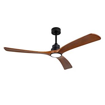 ELEMENT ACE 60 Inch Solid Wood Ceiling Fan with Remote Control and Reversible DC Motor