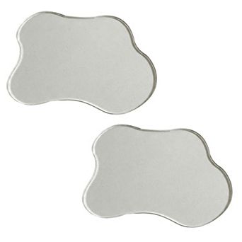 2 pc Clear Wavy Edge Coaster Transparent Drink Table Protector