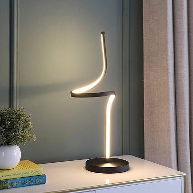 ELEMENT ACE Modern Spiral Curve LED Table Lamp with Integrated Lighting