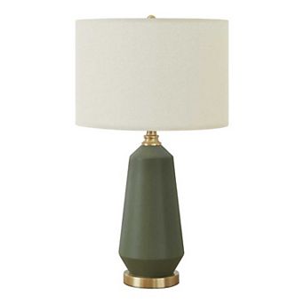 ELEMENT ACE Contemporary Ceramic Table Lamp with Drum Shade for Home Decor