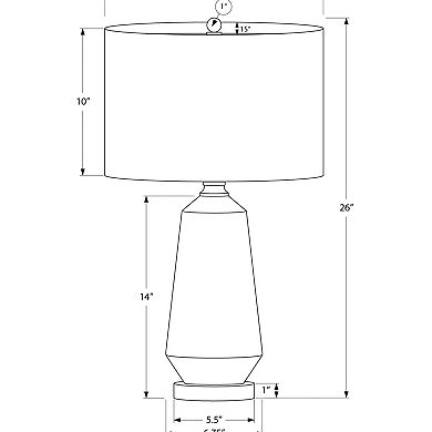ELEMENT ACE Contemporary Ceramic Table Lamp with Drum Shade for Home Decor
