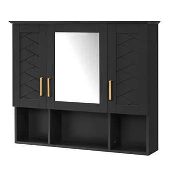 ELEMENT ACE Wall Mounted Medicine Cabinet with Adjustable Shelves and Soft Close Doors