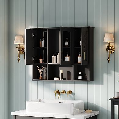 ELEMENT ACE Wall Mounted Medicine Cabinet with Adjustable Shelves and Soft Close Doors