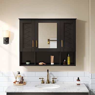 ELEMENT ACE Wall Mounted Medicine Cabinet with Adjustable Shelves and Soft Close Doors