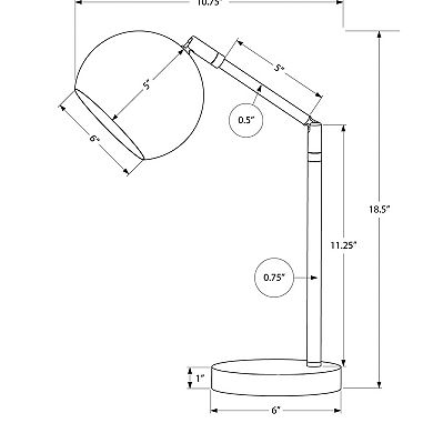 ELEMENT ACE Adjustable Gold Metal Table Lamp with Flexible Neck for Task Lighting