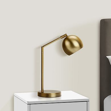 ELEMENT ACE Adjustable Gold Metal Table Lamp with Flexible Neck for Task Lighting