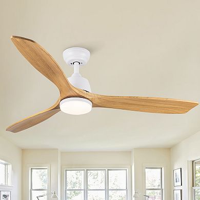 ELEMENT ACE 52 Inch Rustic Farmhouse LED Ceiling Fan with Remote Control