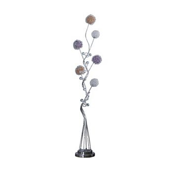 ELEMENT ACE Modern Aluminum LED Floor Lamp with Six Adjustable Light Spheres