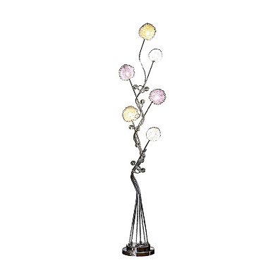 ELEMENT ACE Modern Aluminum LED Floor Lamp with Six Adjustable Light Spheres