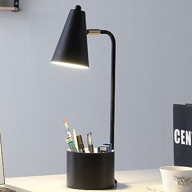 ELEMENT ACE Metal Desk Lamp with Pen Organizer for Student Study Area