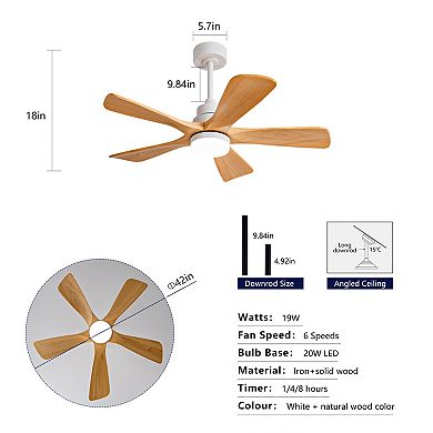 ELEMENT ACE Modern Ceiling Fan with Integrated LED Light and Remote Control