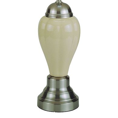 ELEMENT ACE Urn-Shaped Ceramic Table Lamp with Linen Shade