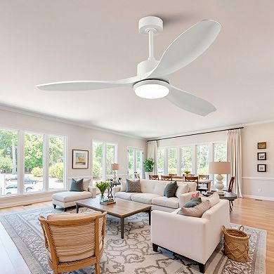 ELEMENT ACE Modern Ceiling Fan with Dimmable LED Light and Remote Control