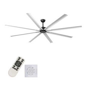 ELEMENT ACE Large Ceiling Fan with Light and Remote Control, Reversible DC Motor, 8 Aluminum Blades