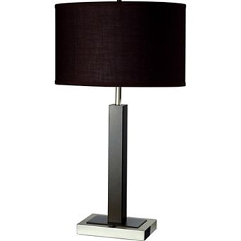 ELEMENT ACE Tall Metal and Polyresin Table Lamp with Fabric Shade