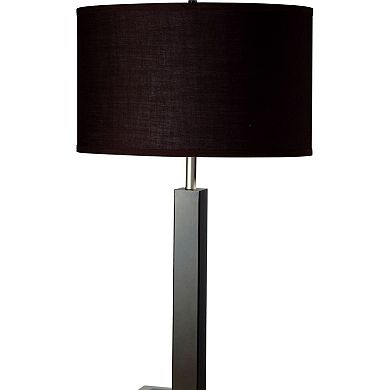 ELEMENT ACE Tall Metal and Polyresin Table Lamp with Fabric Shade