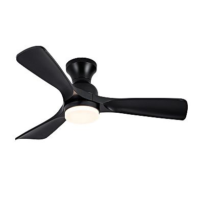 ELEMENT ACE 42 Inch Flush Mount Ceiling Fan with Integrated LED Light and Remote Control