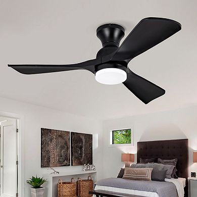 ELEMENT ACE 42 Inch Flush Mount Ceiling Fan with Integrated LED Light and Remote Control