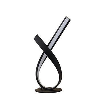 ELEMENT ACE Abstract Ribbon Bow LED Table Lamp with Metal Finish