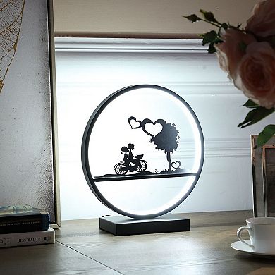 ELEMENT ACE 13-Inch Bicycle-Themed LED Accent Table Lamp for Kids Bedroom Decor