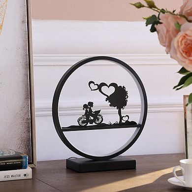 ELEMENT ACE 13-Inch Bicycle-Themed LED Accent Table Lamp for Kids Bedroom Decor